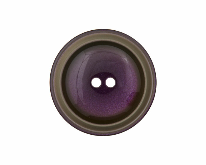 Kunststoffknopf UFO, gläserne Optik, Union Knopf dunkellila 12 mm