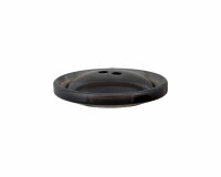 Kunststoffknopf UFO, gläserne Optik, Union Knopf dunkellila 12 mm