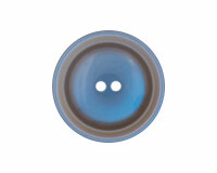 Kunststoffknopf UFO, gläserne Optik, Union Knopf hellblau 12 mm