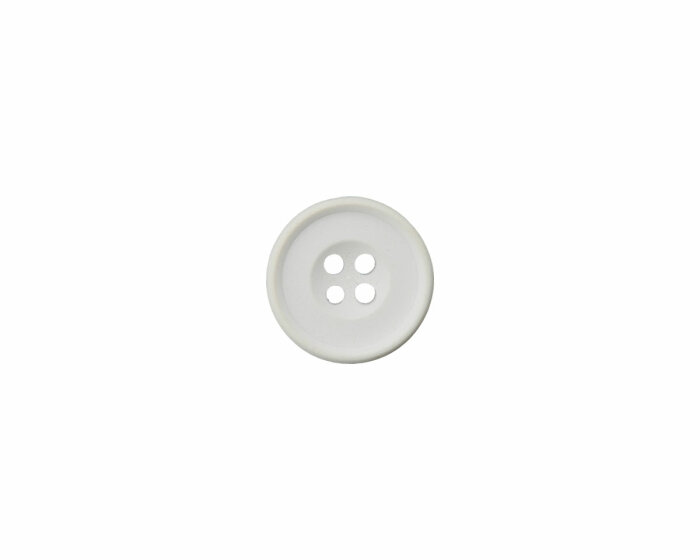 Kunststoffknopf BRAUSETABLETTE, gesprenkelt, Union Knopf 12 mm weiß
