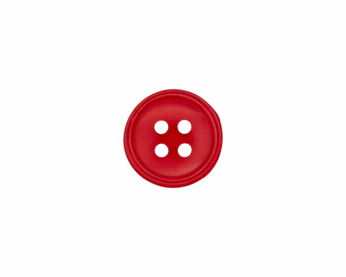 Kleiner Kunststoffknopf, matt schimmernd, Union Knopf rot 9 mm