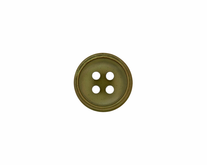 Kleiner Kunststoffknopf, matt schimmernd, Union Knopf oliv 9 mm
