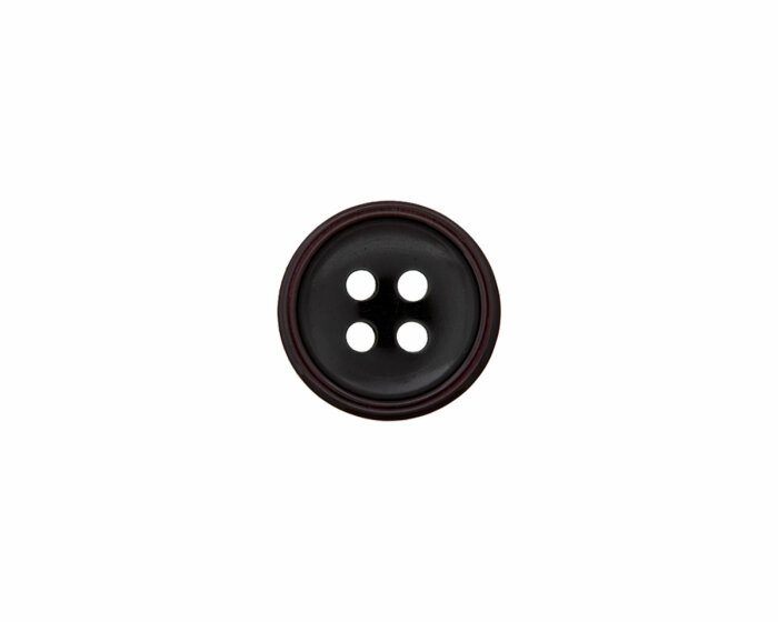 Kleiner Kunststoffknopf, matt schimmernd, Union Knopf schwarz 9 mm