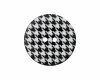 Kunststoffknopf HAHNENTRITT, schwarz-weiß, Union Knopf 20 mm