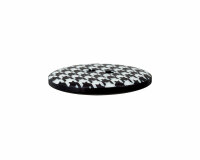 Kunststoffknopf HAHNENTRITT, schwarz-weiß, Union Knopf 23 mm