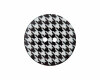 Kunststoffknopf HAHNENTRITT, schwarz-weiß, Union Knopf 23 mm