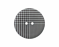 Kunststoffknopf GLENCHECK, schwarz-weiß, Union Knopf 15 mm