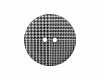 Kunststoffknopf GLENCHECK, schwarz-weiß, Union Knopf 23 mm
