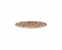 Kunststoffknopf LEOPARD, Union Knopf 20 mm gelbbraun