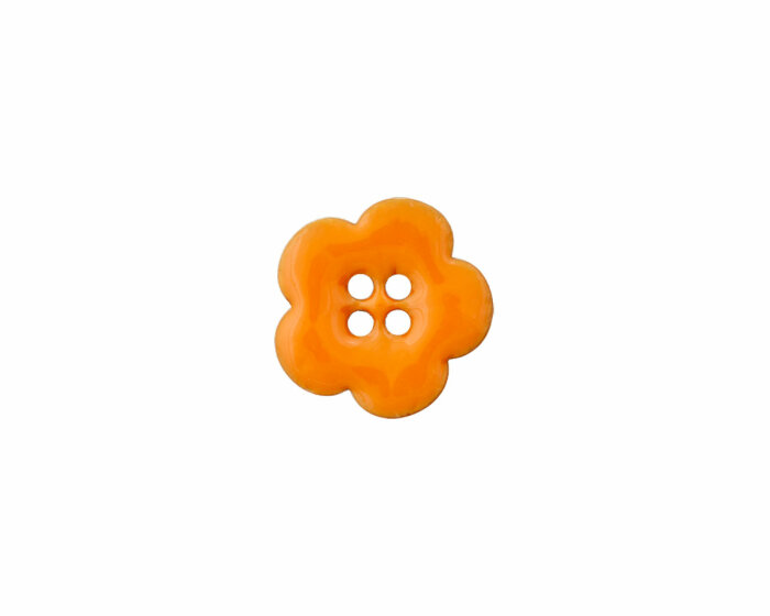 Kokosknopf Blume HAWAII, lackiert, Union Knopf orange