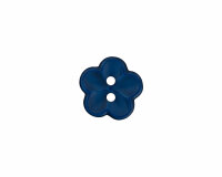 Kunststoffknopf 5-blättrige Blume mit Relief, Union...