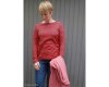 Baumwolljersey CRAYON, Streifen, taubenblau, Lila-Lotta