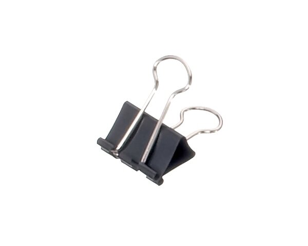 Foldback Clip CLASSIC, 12 Stück, 3 Größen, schwarz 41 mm