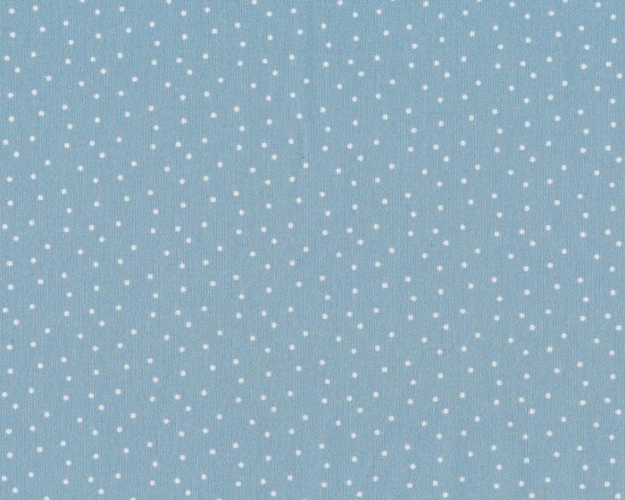 80 cm Reststück Baumwollstoff TUPFEN, taubenblau, Acufactum