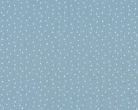 80 cm Reststück Baumwollstoff TUPFEN, taubenblau,...
