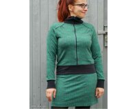 Sweatjersey HIDE & SEEK, Bärengesichter, grün, jolijou