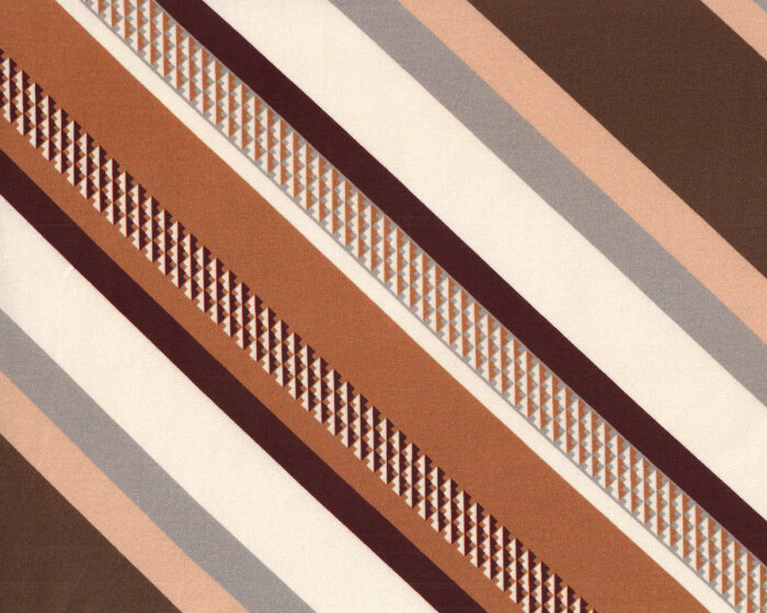 Viskosejersey FOSETTA, Diagonalstreifen, braun