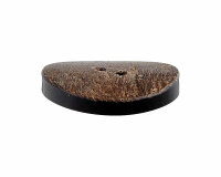 Hornknopf, beidseitig verwendbar, braun-schwarz, Union Knopf 40 mm