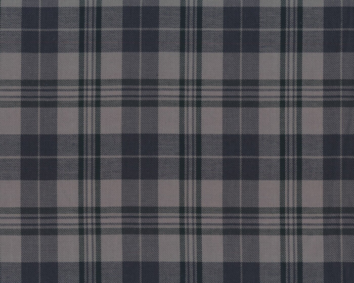 Italienischer Baumwollstoff ALBIZZATE, Karomuster, steingrau