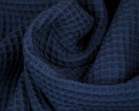 Waffelpique aus Baumwolle, dunkelblau, Hilco