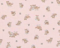 Baumwollstoff FOX, Füchse, rosa