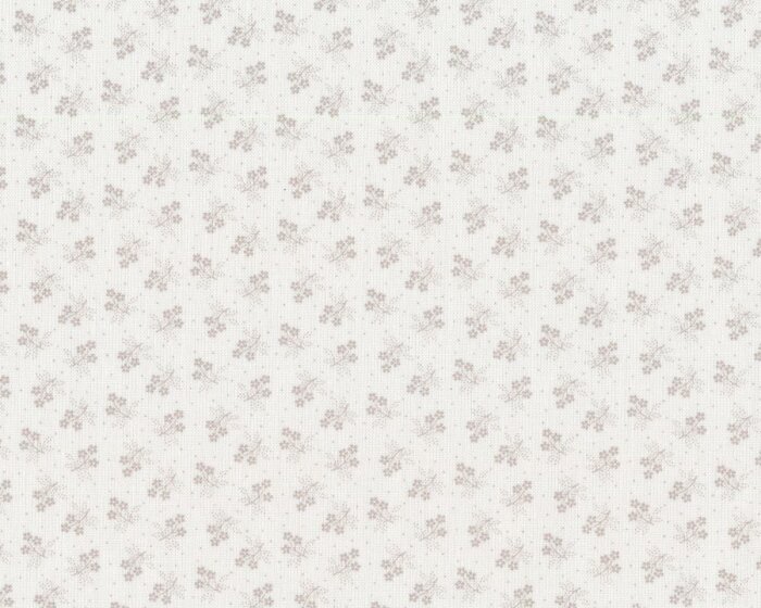 35 cm Reststück Westfalenstoff KYOTO, Streublümchen, natur-wollweiß