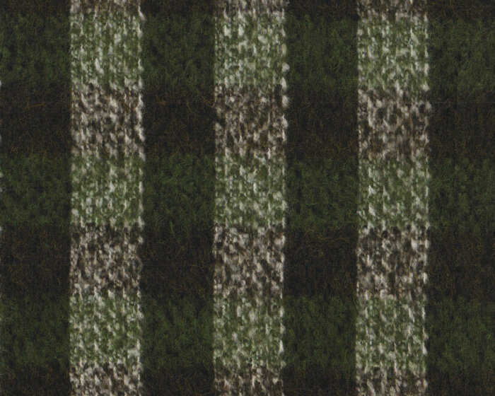 Italienischer Wollstoff BIANCA, Karomuster, moosgrün