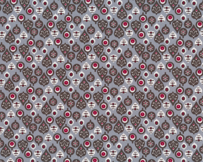 Westfalenstoffe KITZBÜHEL, Weihnachts-Ornamente, steingrau