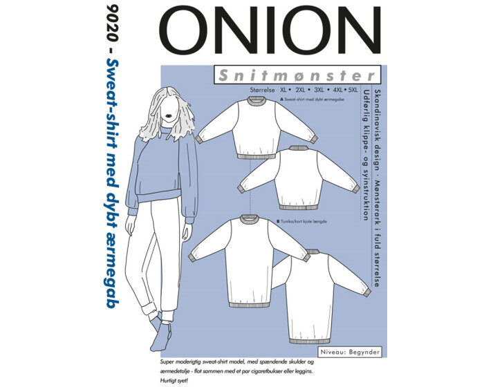 Pullover, PLUSGRÖSSE Schnittmuster ONION 9020