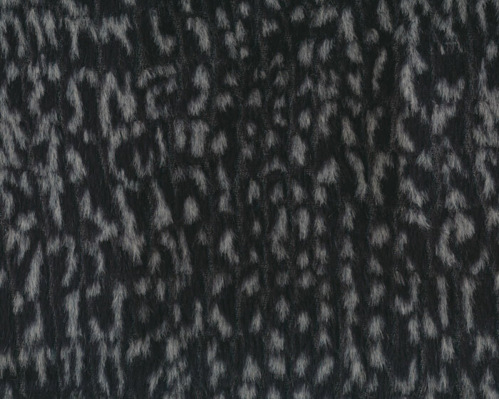 Fellimitat aus Alpaka und Schurwolle SURI, schwarz-grau