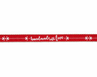 20 m Dekoband HANDMADE WITH LOVE, 15 mm, rot
