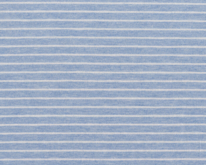 Baumwoljersey AVALANA MELANGE, Streifen, taubenblau meliert