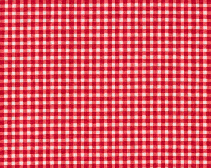 Patchworkstoff STRAWBERRY PATCH, Karo, rot-weiß