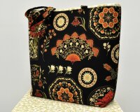 Metallic-Patchworkstoff MELBA, Ornamente, creme, Leesa Chandler