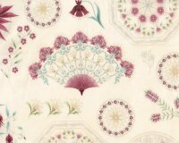 Metallic-Patchworkstoff MELBA, Ornamente, creme, Leesa Chandler