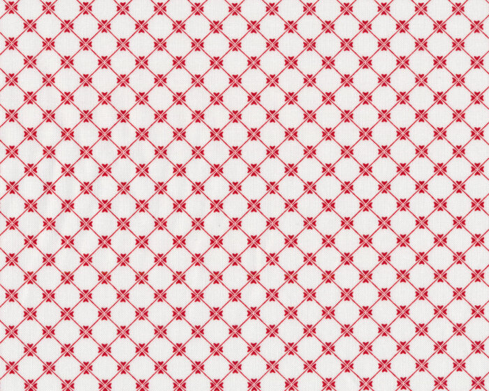 Patchworkstoff TILED UP, Kleeblatt-Raster, rot