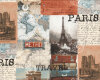 Patchworkstoff DESTINATION PARIS, Fotos und Schrift