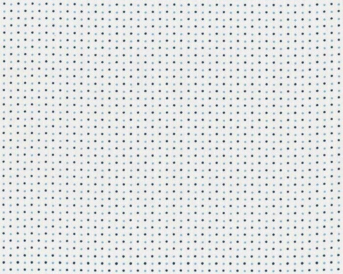 Patchworkstoff O.B.O., Pünktchen, weiß-blau