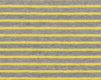 Baumwoll-Jersey CAMPAN, Streifen, grau meliert-gelb, Hilco