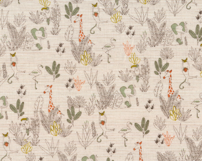 Baumwoll-Leinenstoff AGADA, Dschungel, Hilco