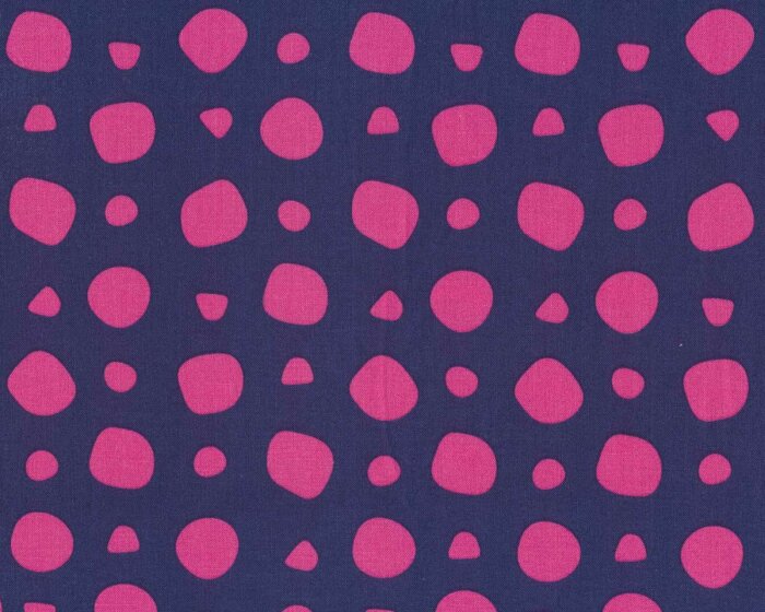 Baumwollstoff NORDIC GARDEN DREAM, Tupfen, dunkelblau, Arne & Carlos