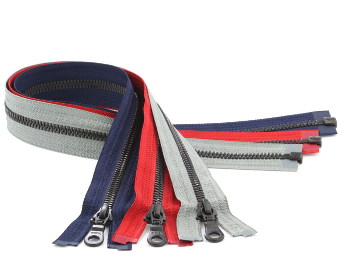 YKK Reißverschluss Metaluxe® Kunststoffzahn Metalloptik, teilbar weiß 60 cm