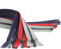 YKK Reißverschluss Metaluxe® Kunststoffzahn Metalloptik, teilbar schwarz 30 cm