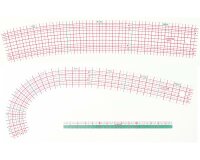 Set mit flexiblen Kurvenlinealen und Minilineal, Clover