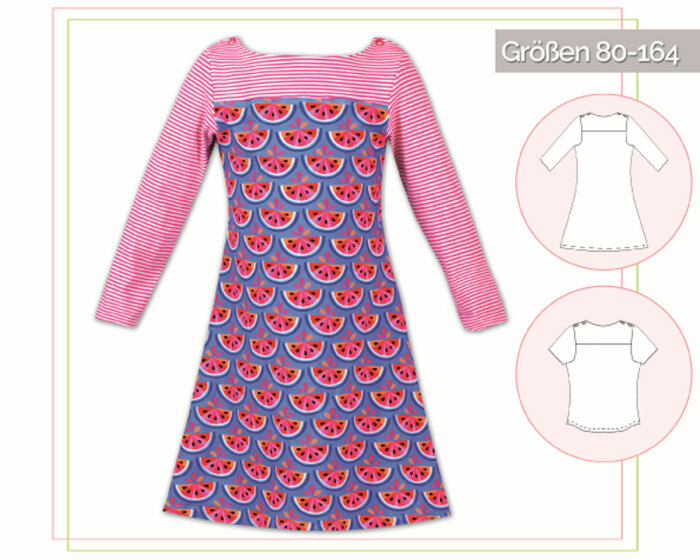 Kinder-Schnittmuster Kleid FRÜHLINGSKOMBI, lillesol basics No.47