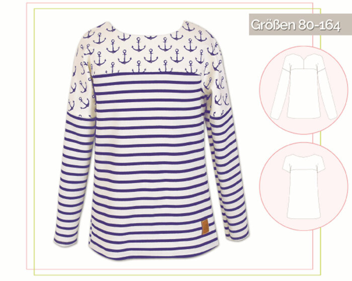 Kinder-Schnittmuster Frühlingsshirt, lillesol basics No.53