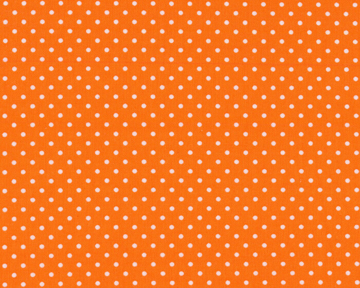 Baumwollstoff DOTTI, kleine Punkte, orange