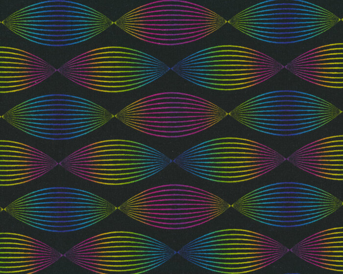 Modalsweat LINES & DOTS, 3-D-Spirale, schwarz, Lycklig Design