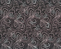 Patchworkstoff NOIR, Blütenornament, schwarz