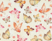Patchworkstoff FLEUR, Schmetterlinge, pastellgelb